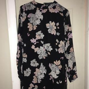 Floral Print Long Sleeve Dress